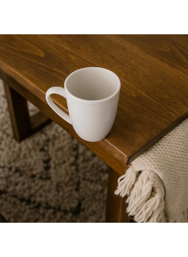 BS مجموعة أكواب بلس آند س لاينيا المزخرفة من البورسلين - 4 أكواب سعة 12 أونصة من السيراميك للقهوة والشاي - Image 3