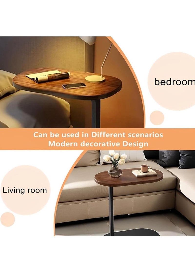 ميكسد طاولة جانبية وطاولة قهوة وطاولة قهوة وطاولة طرفية تحت الأريكة طاولة غرفة المعيشة طاولة كمبيوتر محمول للوجبات الخفيفة بإطار معدني ثابت لغرفة النوم طاولة جانبية لسرير الأريكة المكتب، طراز حديث - Image 4