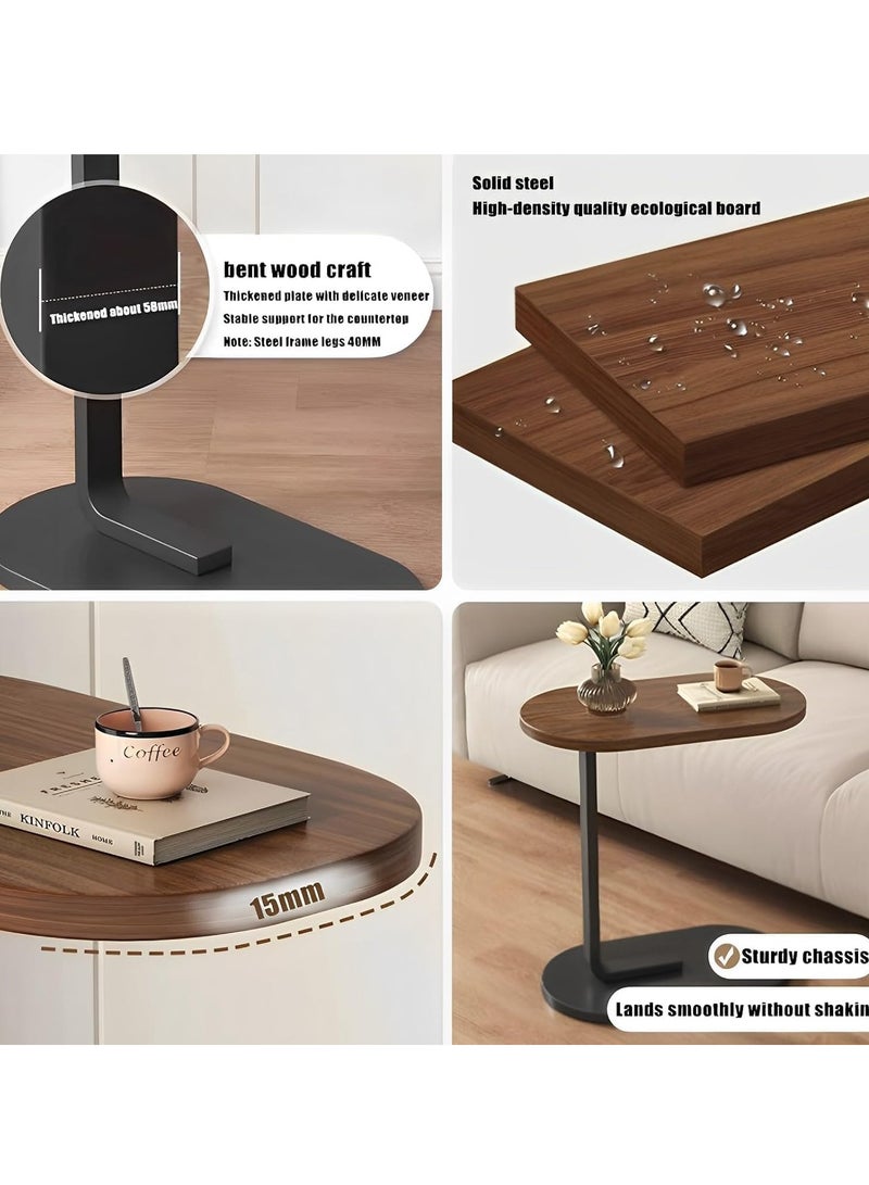 ميكسد طاولة جانبية وطاولة قهوة وطاولة قهوة وطاولة طرفية تحت الأريكة طاولة غرفة المعيشة طاولة كمبيوتر محمول للوجبات الخفيفة بإطار معدني ثابت لغرفة النوم طاولة جانبية لسرير الأريكة المكتب، طراز حديث - Image 5