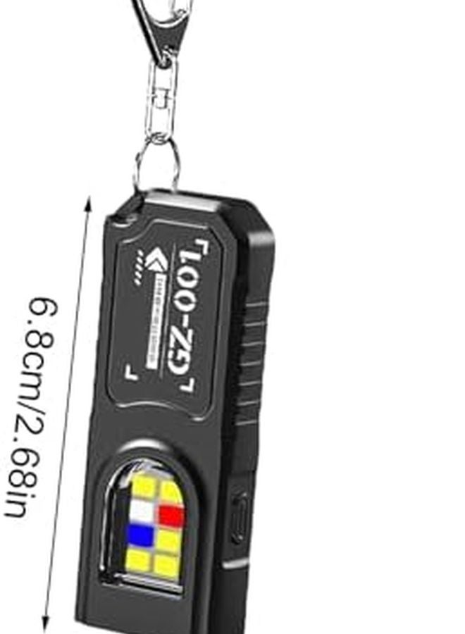 مصباح يدوي معدني مدمج لسلسلة المفاتيح، مصباح جيب صغير ساطع، معدات بقاء للسفر والمشي لمسافات طويلة في الهواء الطلق - Image 3