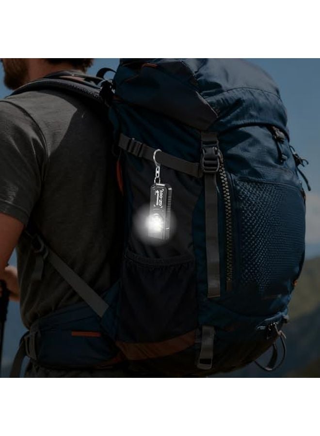 مصباح يدوي معدني مدمج لسلسلة المفاتيح، مصباح جيب صغير ساطع، معدات بقاء للسفر والمشي لمسافات طويلة في الهواء الطلق - Image 5