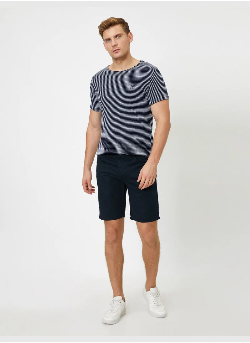 كوتون Pocket Detailed Bermuda Shorts