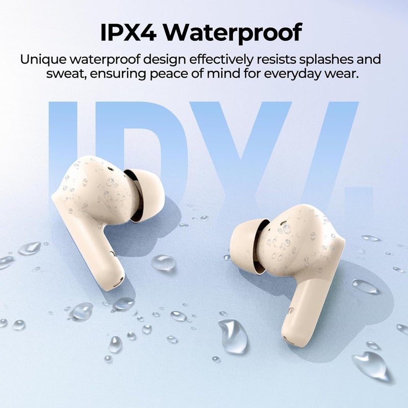 KIESLECT Free ANC Bluetooth 5.3 Wireless Earphones, 35dB Active Noise Cancellation, 13mm Dynamic Drivers 60 Hours Battery Life 4 Microphones with ENC Call IPX4 3.8g per Earbud, Fast Charge, Custom EQ Mode - Image 5