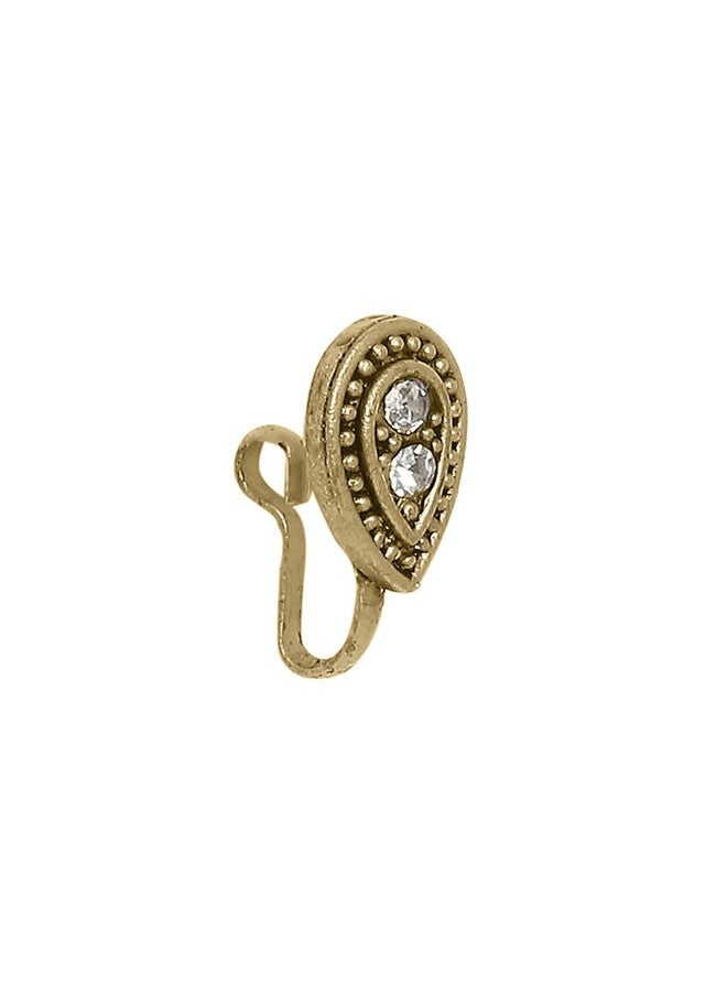OOMPHelicious Jewellery Antique Gold Tone Ethnic Nose Pin For Women and Girls Stylish Latest - Image 2