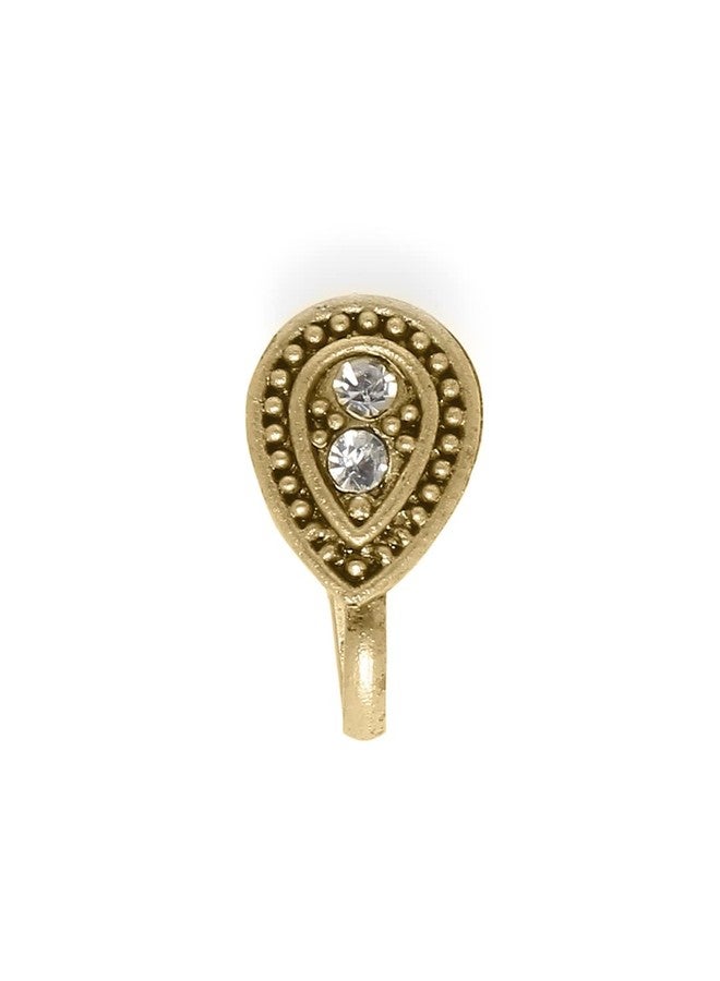 OOMPHelicious Jewellery Antique Gold Tone Ethnic Nose Pin For Women and Girls Stylish Latest - Image 1