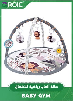 GROIC Baby Gym and Infant Play Mat, Stage-Based Sensory and Motor Skill Development Language Discovery Activity Play Gym, Baby Play Mats for Floor  - Image 1