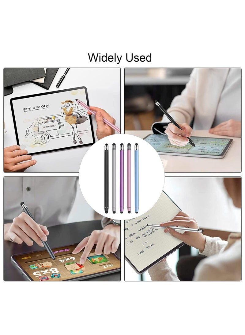 YESPLUS Stylus Pens for Touch Screens – 4 Pack 2-in-1 Capacitive Stylus with 8 Spare Tips – Compatible with iPad Pro, iPhone, Samsung Galaxy & All Touch Devices - Image 5