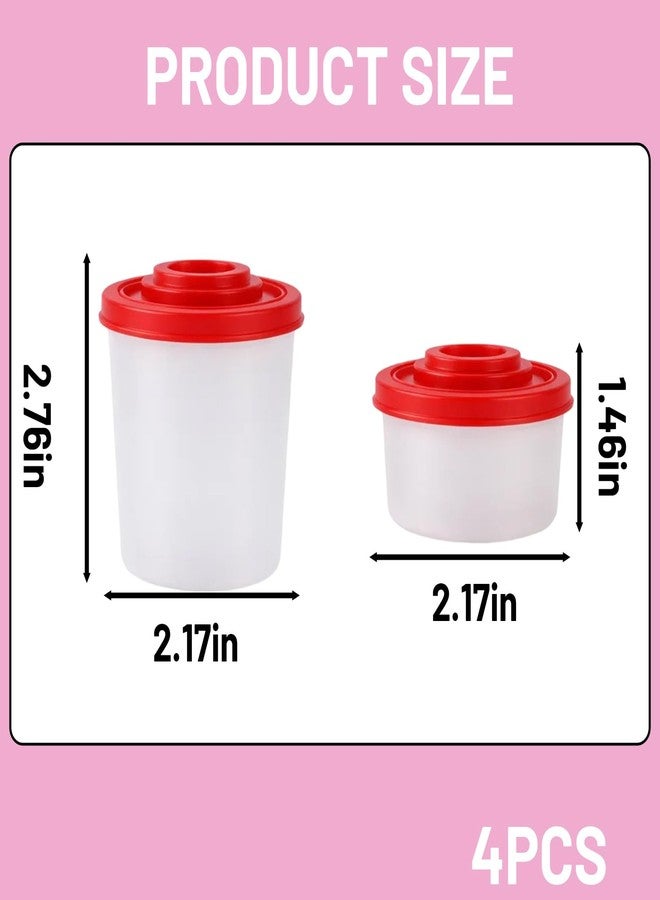 CZFSWT 4Pcs Mini Salt and Pepper Shakers, Travel Salt and Pepper Shakers Mini, Portable Salt and Pepper Shaker Suitable for Kitchen, Dining Room and Outdoor Use - Image 2