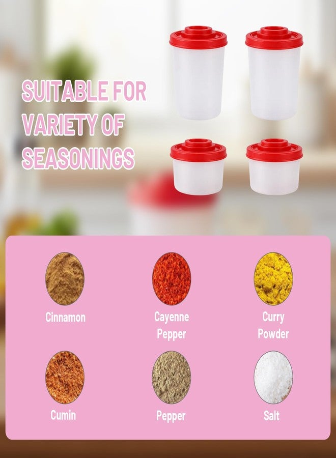 CZFSWT 4Pcs Mini Salt and Pepper Shakers, Travel Salt and Pepper Shakers Mini, Portable Salt and Pepper Shaker Suitable for Kitchen, Dining Room and Outdoor Use - Image 4