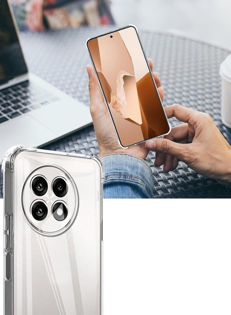 CATANES 2Packs TPU Gorilla Case Cover for OnePlus 13R 5G, Reinforced Corner Bumper Phoce Cover and Camera Protection Slim Fit Shockproof Flexible with Shockproof 3D Screen Protector - Clear - Image 3