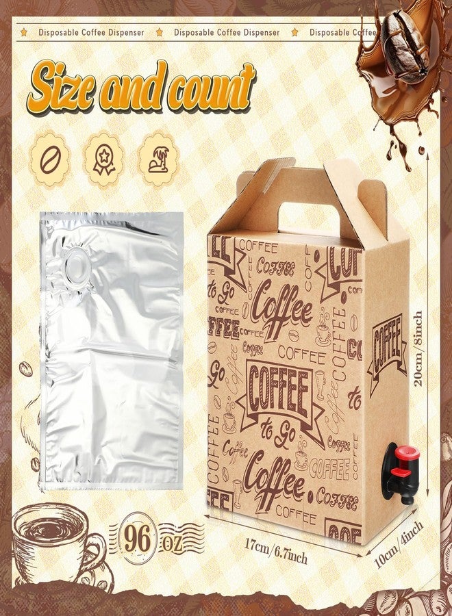 Resholder 10 Pack Coffee to Go Box Container for Catering 96 OZ Disposable Coffee Boxes Dispenser Insulated Server for Catering Liquid Carrier - Image 2
