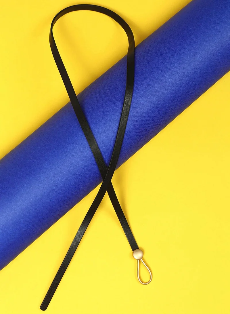 Haute Sauce  Solid Black Belt  | Best Price UAE