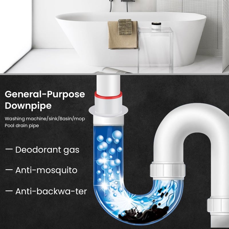 Serplex 2Pcs Sink Drain Pipe Kit AntiOdor Bathroom Sink Drain Pipe Sink Drain Kit Kitchen Sink Drain Pipe Tube Replacement for 32mm Caliber - Image 4