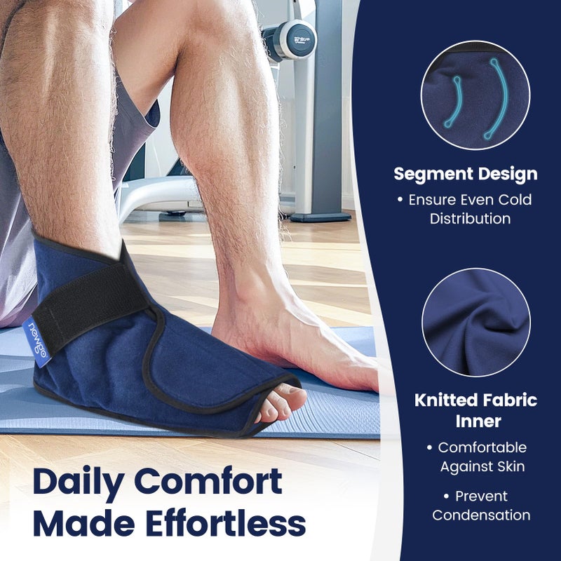 NEWGO Ice Pack for Foot Injuries Recovery, Heel Ice Pack for Plantar Fasciitis, Cold Pack Feet Ankle Ice Pack Wrap for Bunion Surgery, Swelling - Image 3