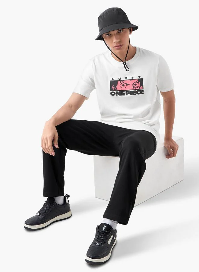 SP Characters Luffy Print T-shirt