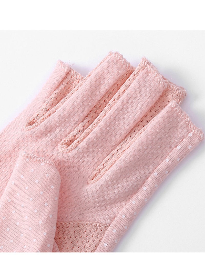 Women Summer UV Protection Gloves Non-Slip Sunblock Fingerless Driving Gloves Touchscreen Mittens - Image 4