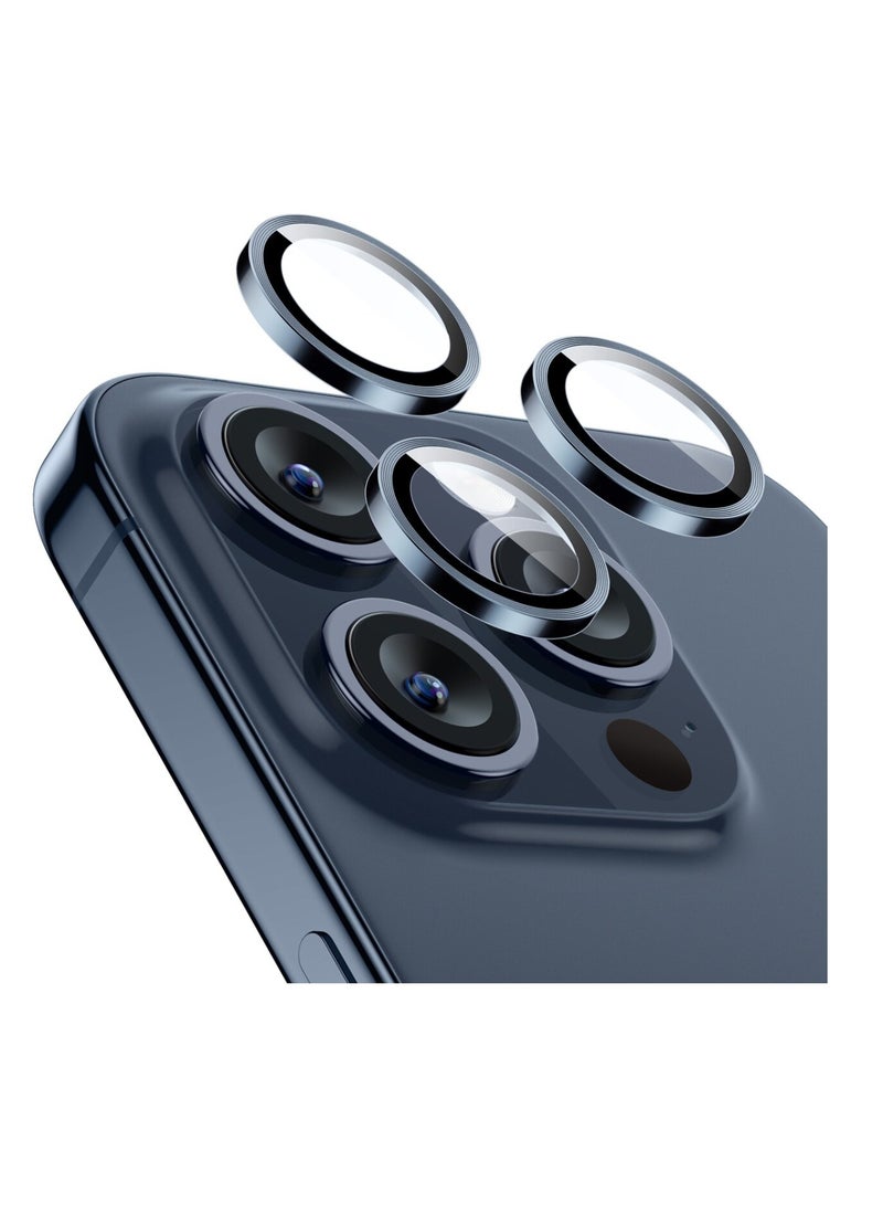 DIGI CORE iPhone 15 Pro Camera Lens Protector Compatible With Apple iPhone Keep Original Camera HD Glass iPhone 15 Pro Max Camera Lens Protector (Blue Titanium,15 Pro-15 Pro Max) - Image 5