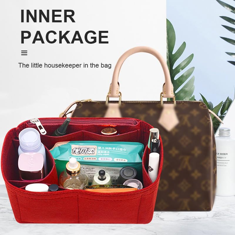 Lckaey handbag Organizer Insert for LV NANO mini bags Felt Organizer Bag Shaper insert Y061redold NANO - Image 3