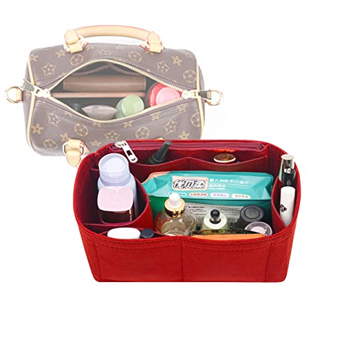 Lckaey handbag Organizer Insert for LV NANO mini bags Felt Organizer Bag Shaper insert Y061redold NANO - Image 1