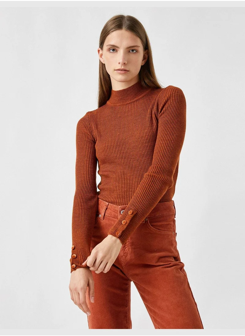 KOTON Long Sleeve Turtle Neck Sweater Basic