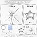 BZIDII 22 Pcs Silver Star Balloons221810 Inch Star Foil Mylar BalloonSpike Balloon and Four Pointed Balloons for Party Supplies Christmas Birthday Wedding Photo Booth Silver - Image 4