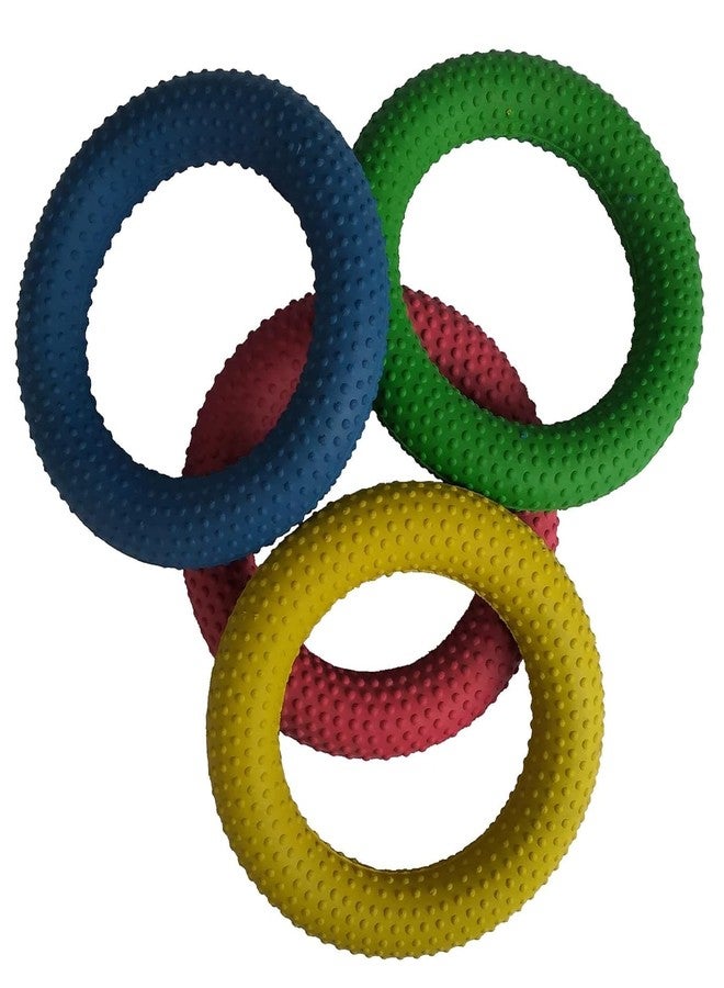 CRAZX CRAXZ Tennis Rings: Outdoor Party, Beach & Playground Game for Adults, Kids & Families - Rubber Dotted Disks for Tennikoit Games (Pack of 6) - Image 1