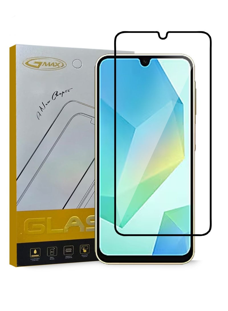GMAX حماية شاشة زجاجية مقسّاة HD بصلابة 9H تغطي كامل الشاشة لجهاز سامسونج جالاكسي A16 2024 - مضادة للخدوش، مضادة لبصمات الأصابع، وتقنية خالية من الفقاعات - Image 1