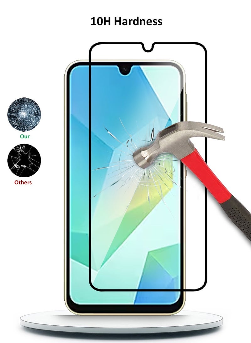 GMAX حماية شاشة زجاجية مقسّاة HD بصلابة 9H تغطي كامل الشاشة لجهاز سامسونج جالاكسي A16 2024 - مضادة للخدوش، مضادة لبصمات الأصابع، وتقنية خالية من الفقاعات - Image 2