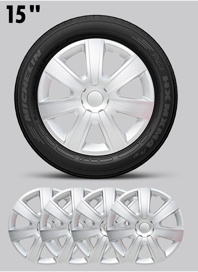 Pistol Universal Snap On Rings Wheel Cover  Pistol WJ 5085 A 15 with 15 Inch Wheel Hubcaps Set of 4 Pcs Automotive Hub Wheel Cap  - Image 1