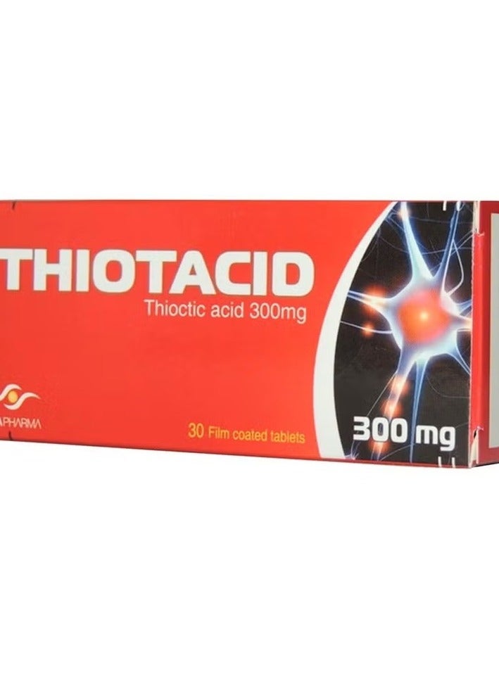 Thiotacid, Thioctic Acid, 300mg, 30 Film Coated Tablets