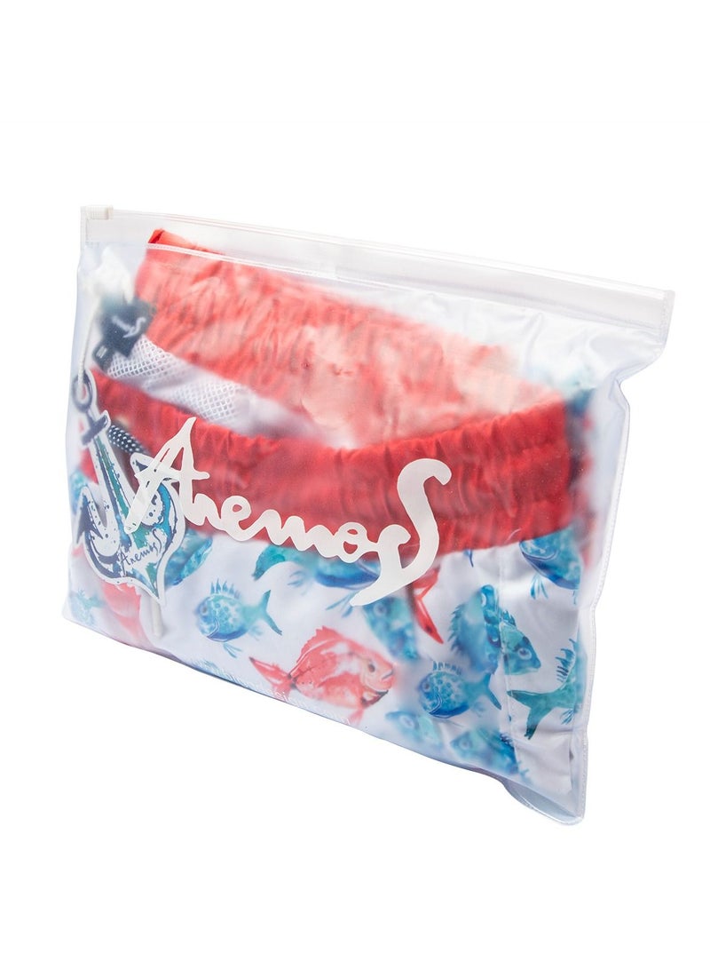 Anemoss Aquarium Men Swim Shorts with Elastic Drawstring Waistband Large - Image 3