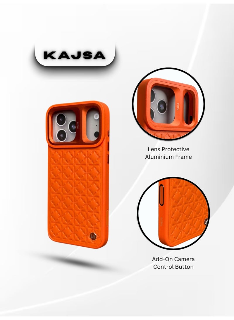 KAJSA Premium Shockproof Camera Protection Case – Luxury Texture Finish with Aluminium Lens Frame 17 pro Max - Image 2