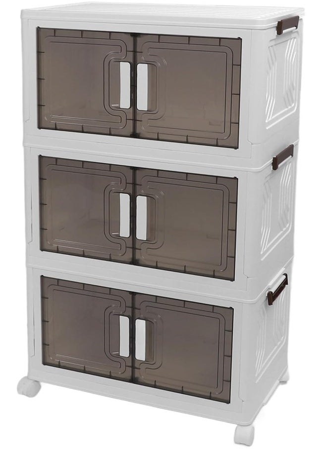 ATM 3-Tier Storage Cabinet with Wheels-66x34x102cm  - Image 1