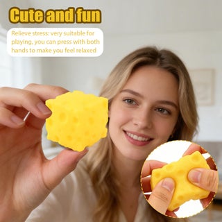 Yellow Cheese Squishy Stress Relief Toy Soft Simulation Food Squeeze Gift Desk Decor - view 3