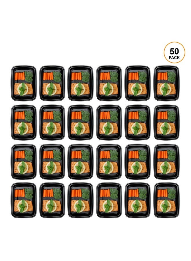 Freshware Meal Prep Containers 1 Compartment Food Storage Containers with Lids, Bento Box, BPA Free, Stackable, Microwave/Dishwasher/Freezer Safe (28 oz), 50 Count (Pack of 1) - Image 2