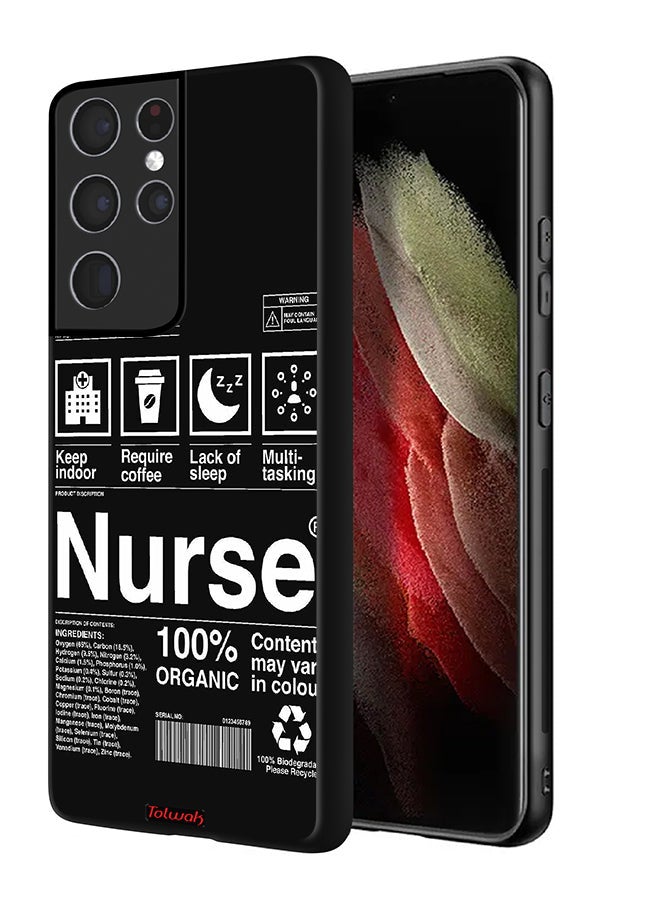 Tolwak Samsung Galaxy S21 Ultra 5G Protective Case Cover Nurse Sticker - Image 1