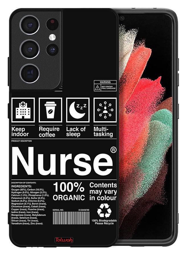 Tolwak Samsung Galaxy S21 Ultra 5G Protective Case Cover Nurse Sticker - Image 2