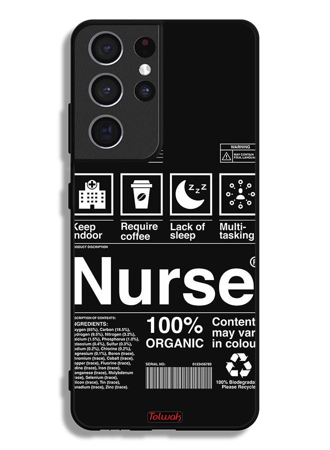 Tolwak Samsung Galaxy S21 Ultra 5G Protective Case Cover Nurse Sticker - Image 3