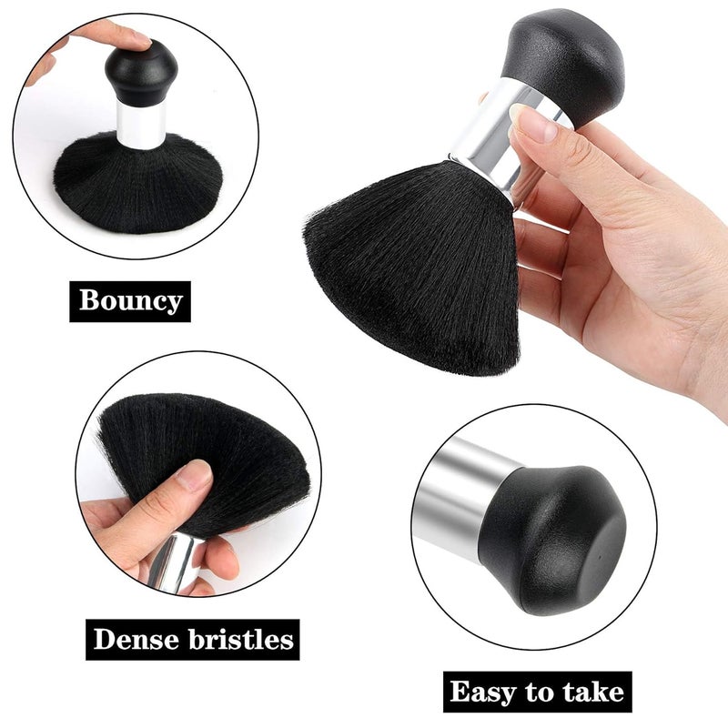 FEBSNOW Professional Hair Cutting Cape with Neck Duster Brush, Salon Barber Cape, Hair Cutting Accessories (Black) - Image 4