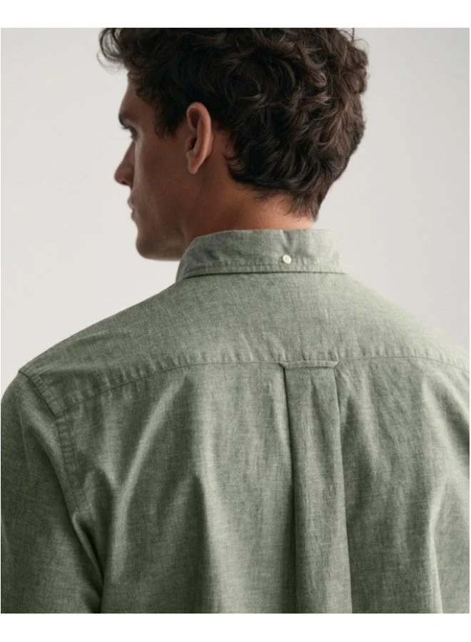 غانت Gant Regular Fit Cotton Linen Short Sleeve Shirt