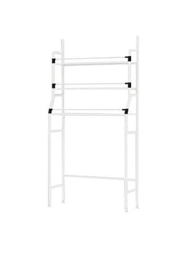 FUMES 3-Tier Washing Machine and Bathroom Organizer with Hanging Hooks for Laundry & Toiletries  - Image 4