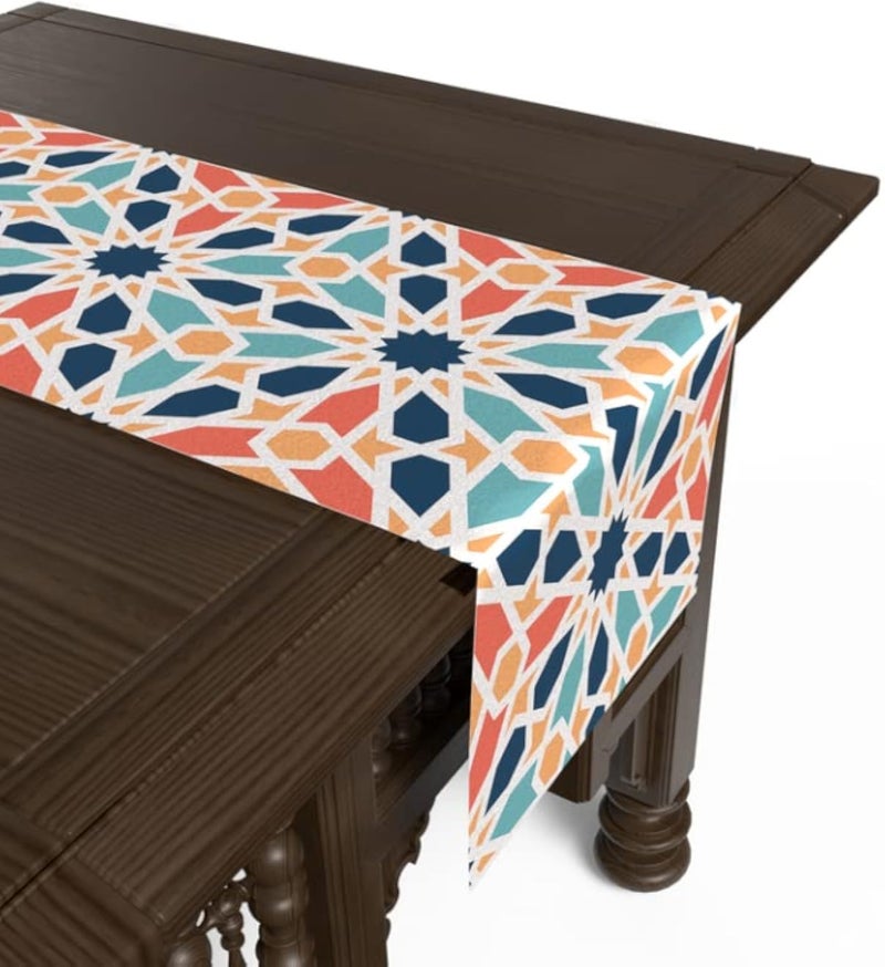 ART MOOD HOME Arabesqe Runner Velvet Multi Color 35x140