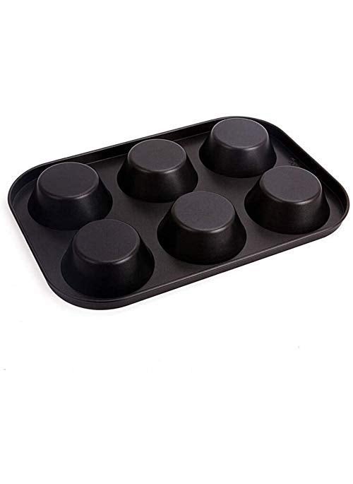 BAKING SET Baking Set Muffin Cup Cake Tray with 100 pcs Muffin Liners for Baking in Microwave Oven 6 Cavity Grid Mould Non Stick Bakeware Cake Easy to Clean  - Image 2