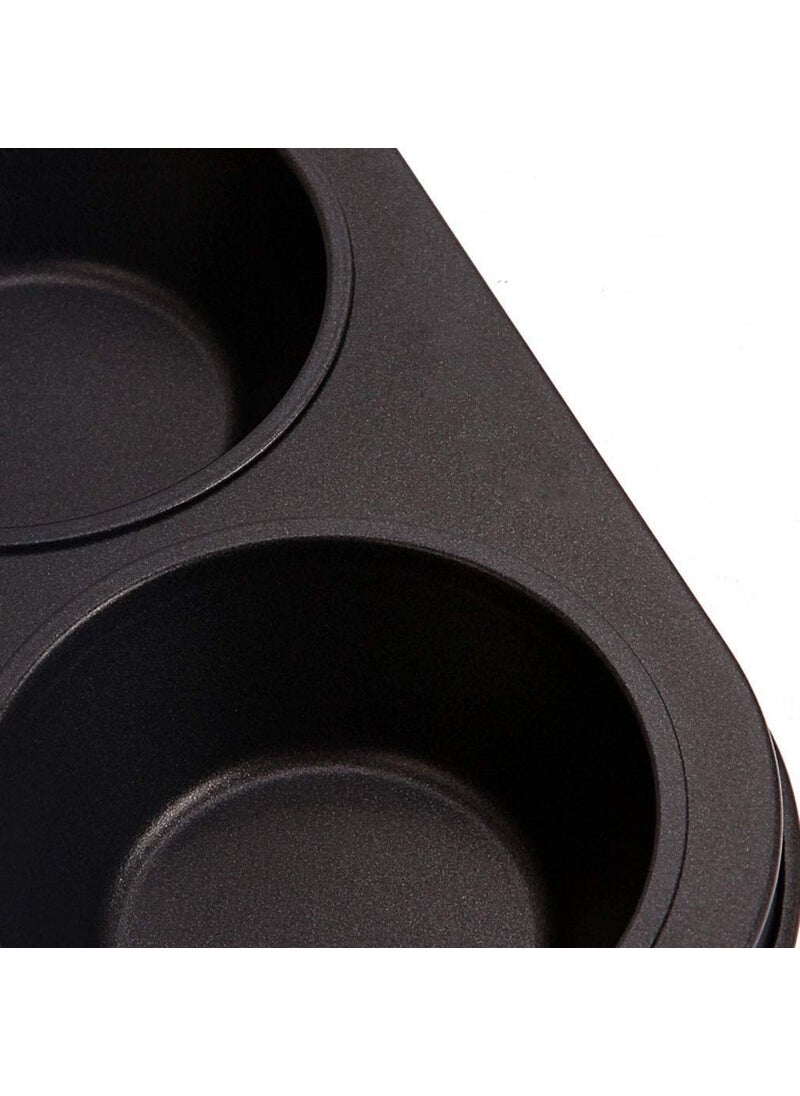 BAKING SET Baking Set Muffin Cup Cake Tray with 100 pcs Muffin Liners for Baking in Microwave Oven 6 Cavity Grid Mould Non Stick Bakeware Cake Easy to Clean  - Image 5