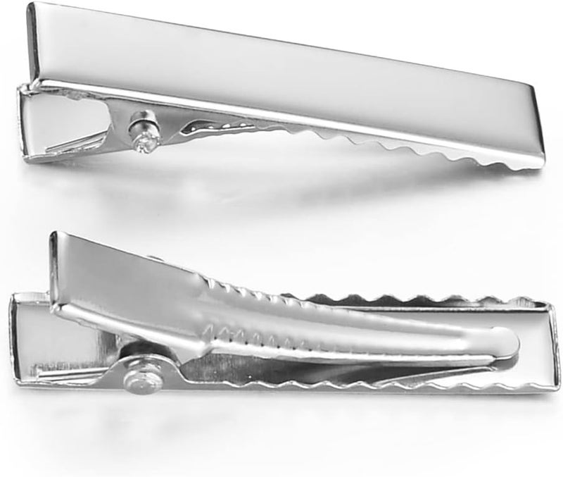 wynameleri Hair Clips Flat Single Prong Alligator Duckbill Barrette Bow 3.2cm - Image 5