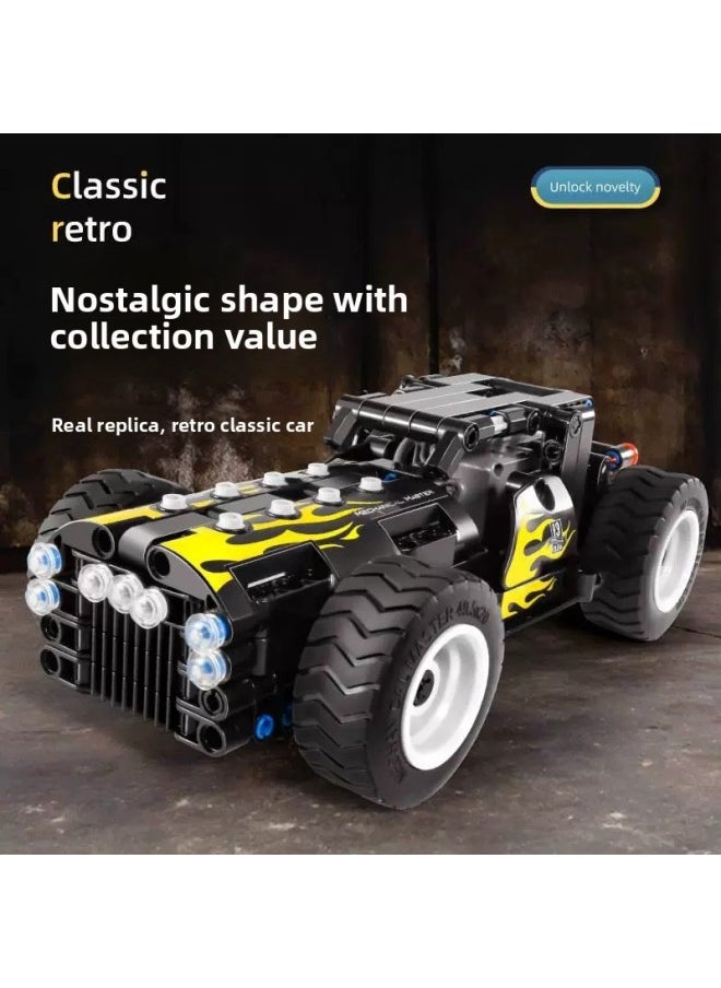 Generic - Wanzhi 5801-9827 Mechanical Diy Technology Racing Car Classic Car Model Puzzle Assembling Building Blocks Toy Boy.-Color:6810 Building Blocks Armed Special Police Car 2 In 1-Specifications:45*30*5.5 - Image 1