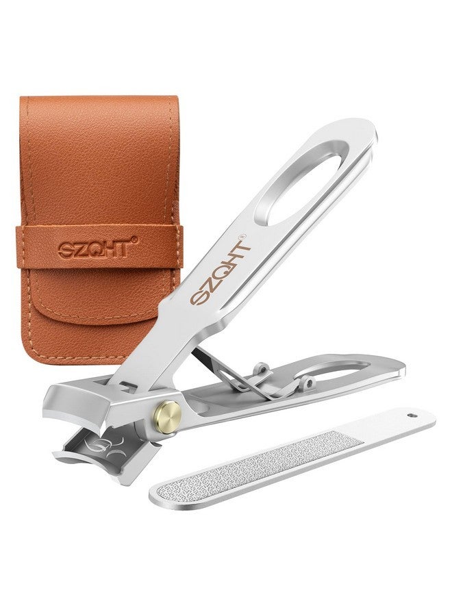 SZQHT Precision And Comfort Combined: Introducing Our Ergonomically Designed Stainless Steel Nail Clipper With Large Opening And Built-In Clipping Storage - The Ideal Gift For Effortless Nail Care(Silver) - Image 1