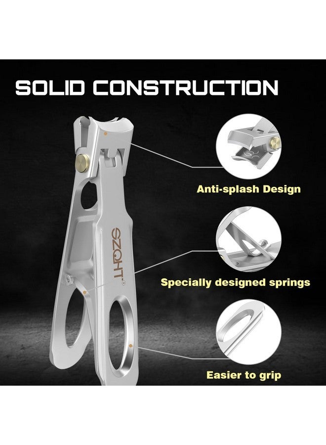 SZQHT Precision And Comfort Combined: Introducing Our Ergonomically Designed Stainless Steel Nail Clipper With Large Opening And Built-In Clipping Storage - The Ideal Gift For Effortless Nail Care(Silver) - Image 4