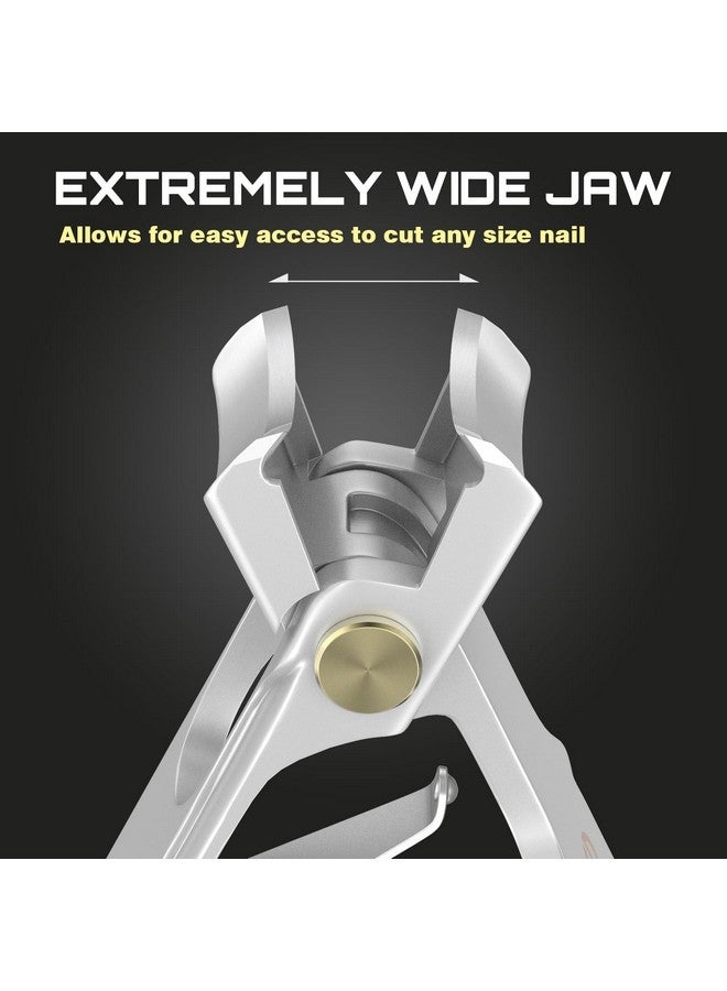 SZQHT Precision And Comfort Combined: Introducing Our Ergonomically Designed Stainless Steel Nail Clipper With Large Opening And Built-In Clipping Storage - The Ideal Gift For Effortless Nail Care(Silver) - Image 2