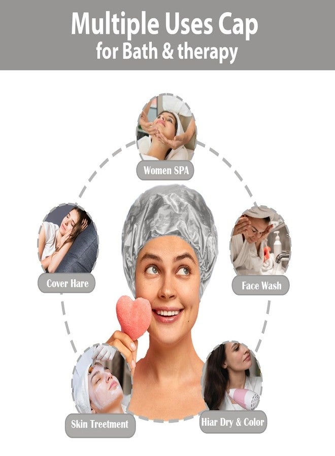 Zenittree أغطية استحمام زينيتري قابلة لإعادة الاستخدام (مجموعة من 3 قطع) للرجال والنساء | أغطية استحمام خفيفة الوزن ومريحة للاستخدام اليومي | أغطية استحمام صديقة للبيئة للمنزل والفندق والمنتجع الصحي والصالون والحمام (رمادي) - Image 2